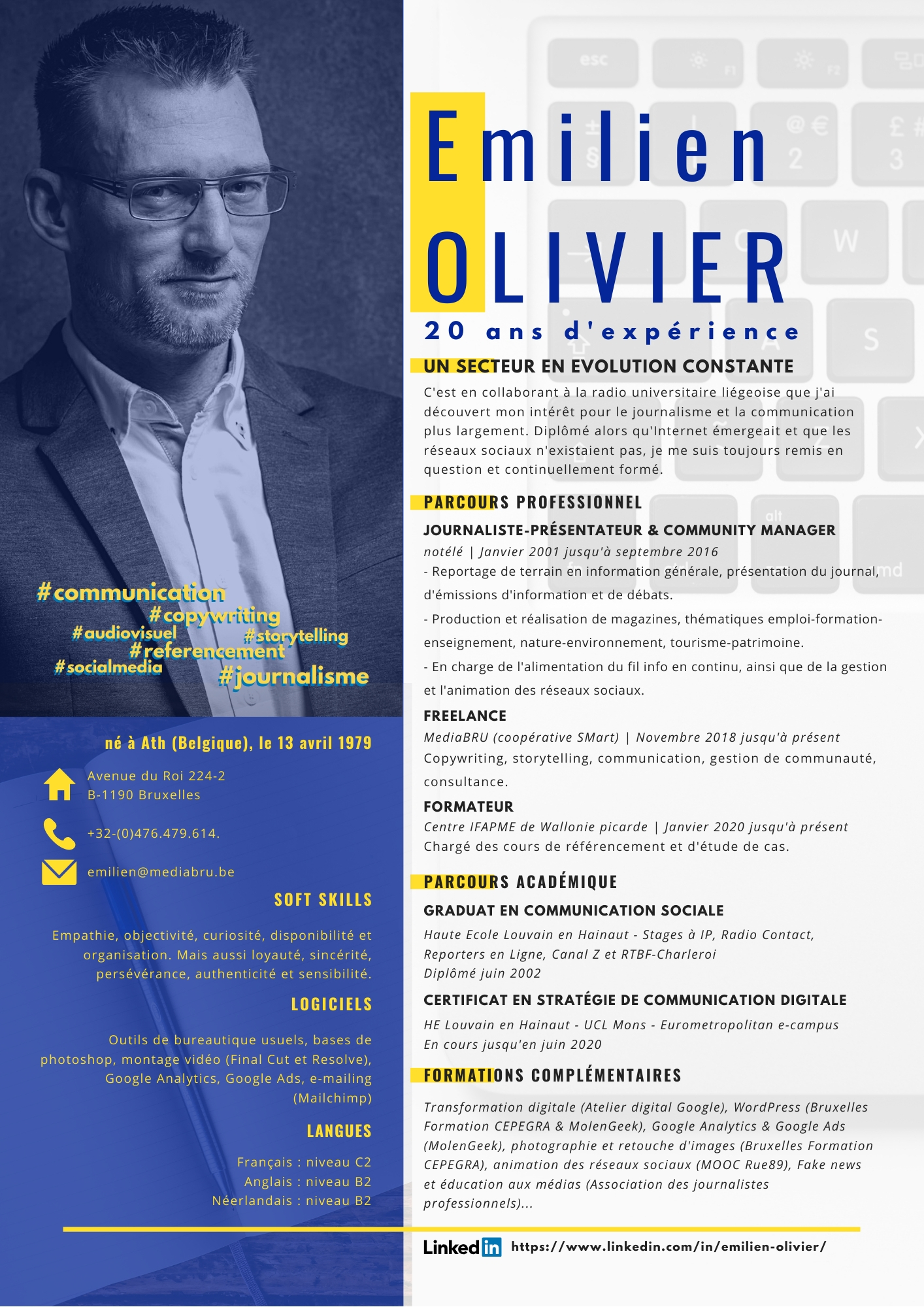 Emilien OLIVIER - CV avril 2020